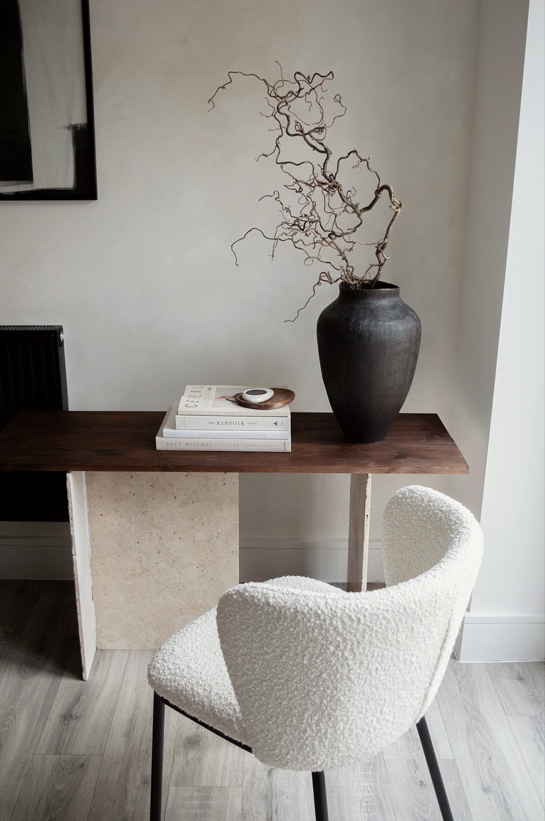 Travertine & Pine - A match made in heaven