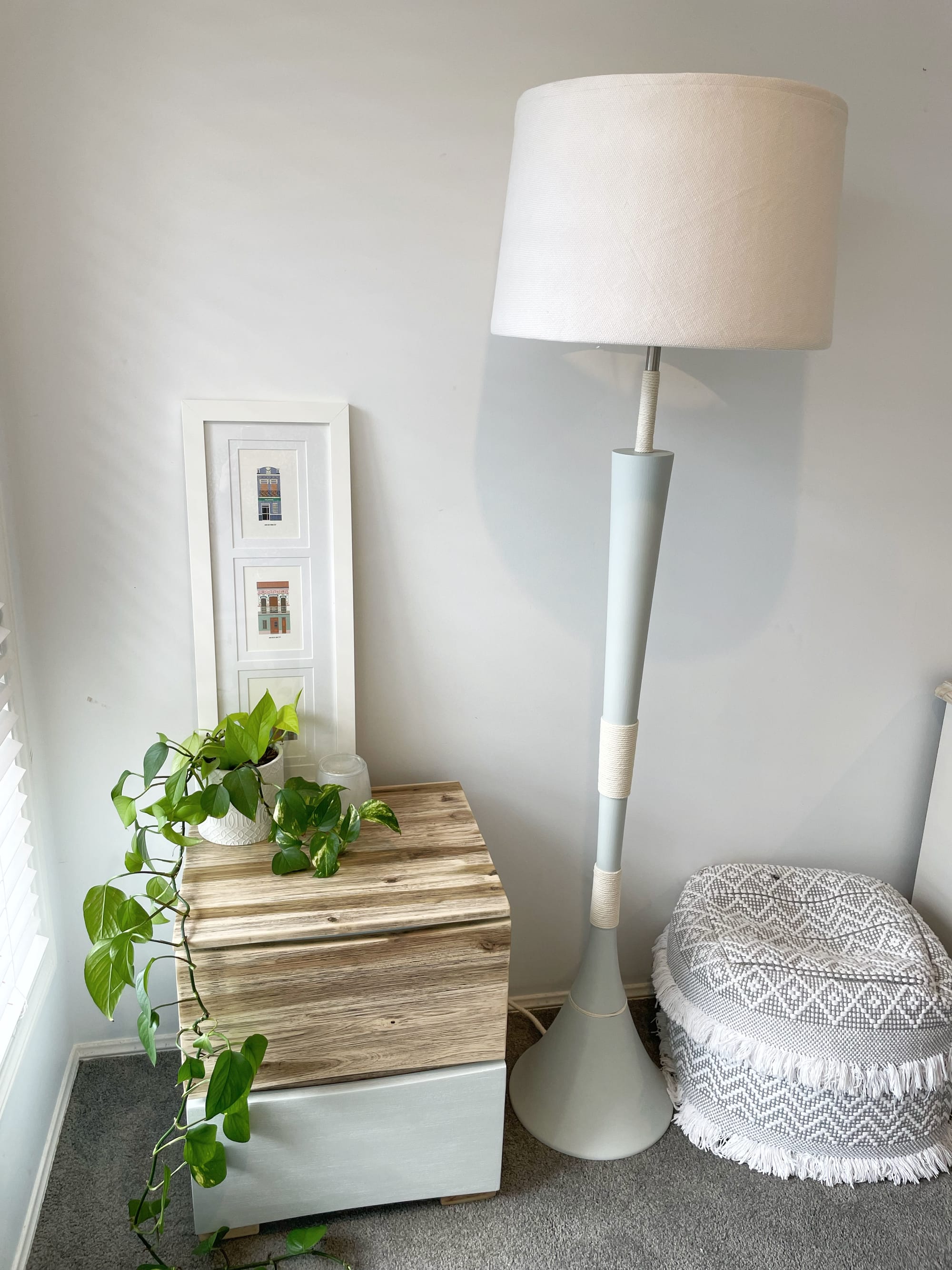 Upcycled Lamp with Boho Style.