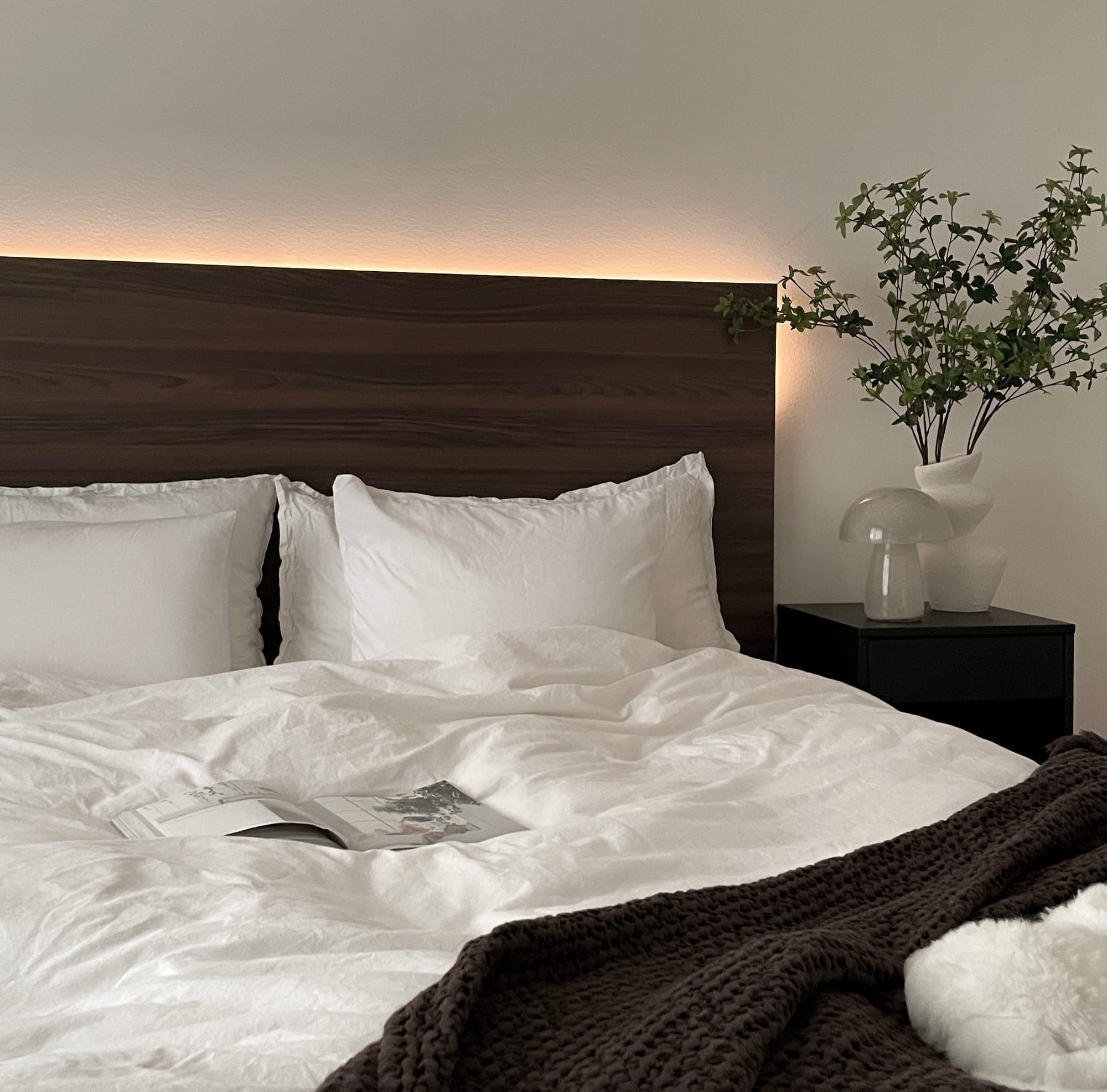 DIY wooden headboard