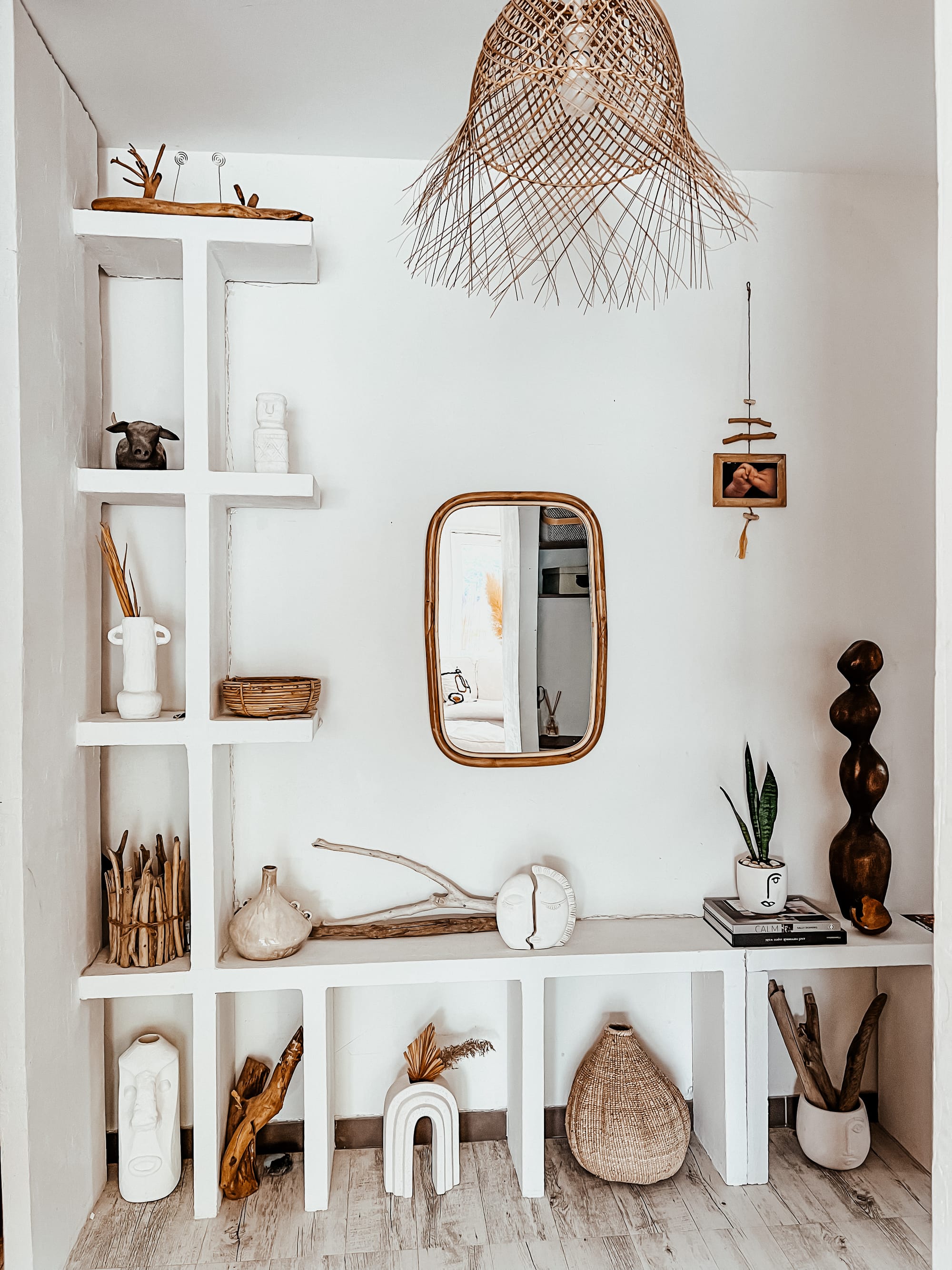 DIY entryway with cellular concrete