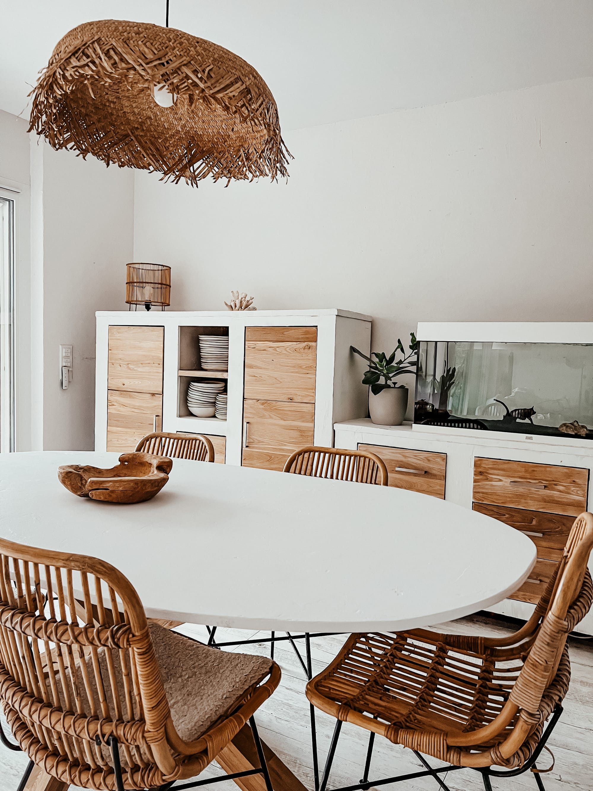 DIY organic design table, effect concrete