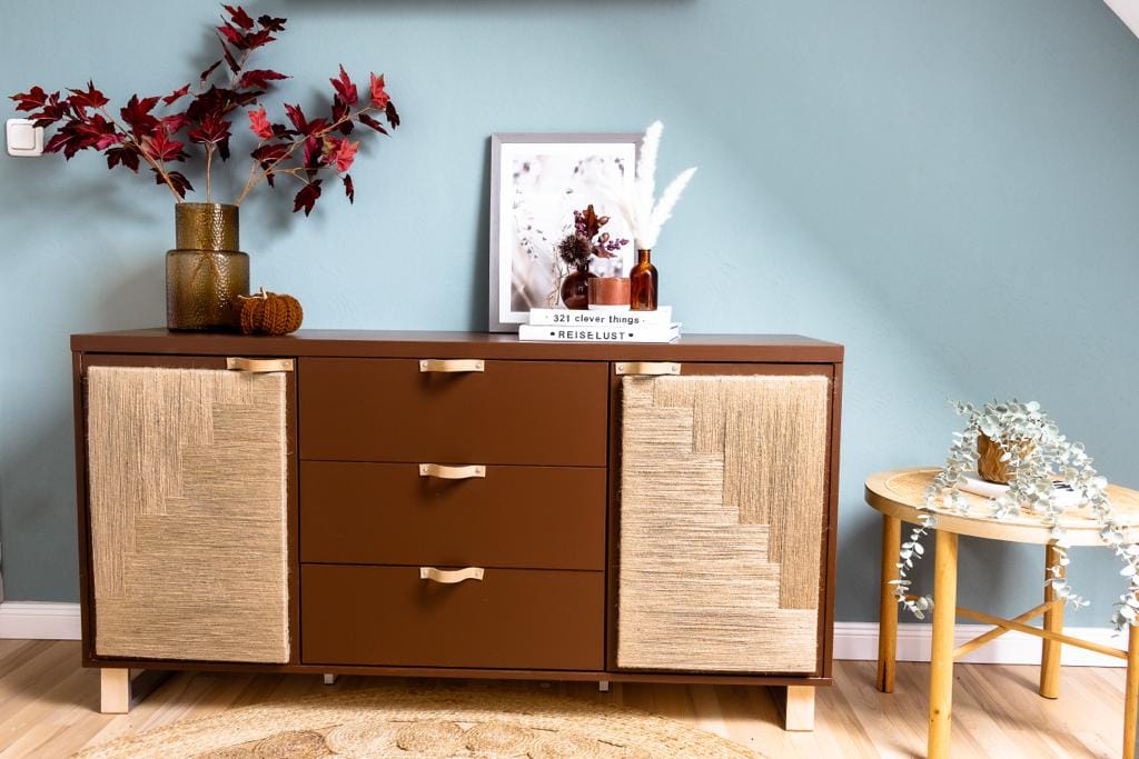 How to DIY Jute Twine Sideboard