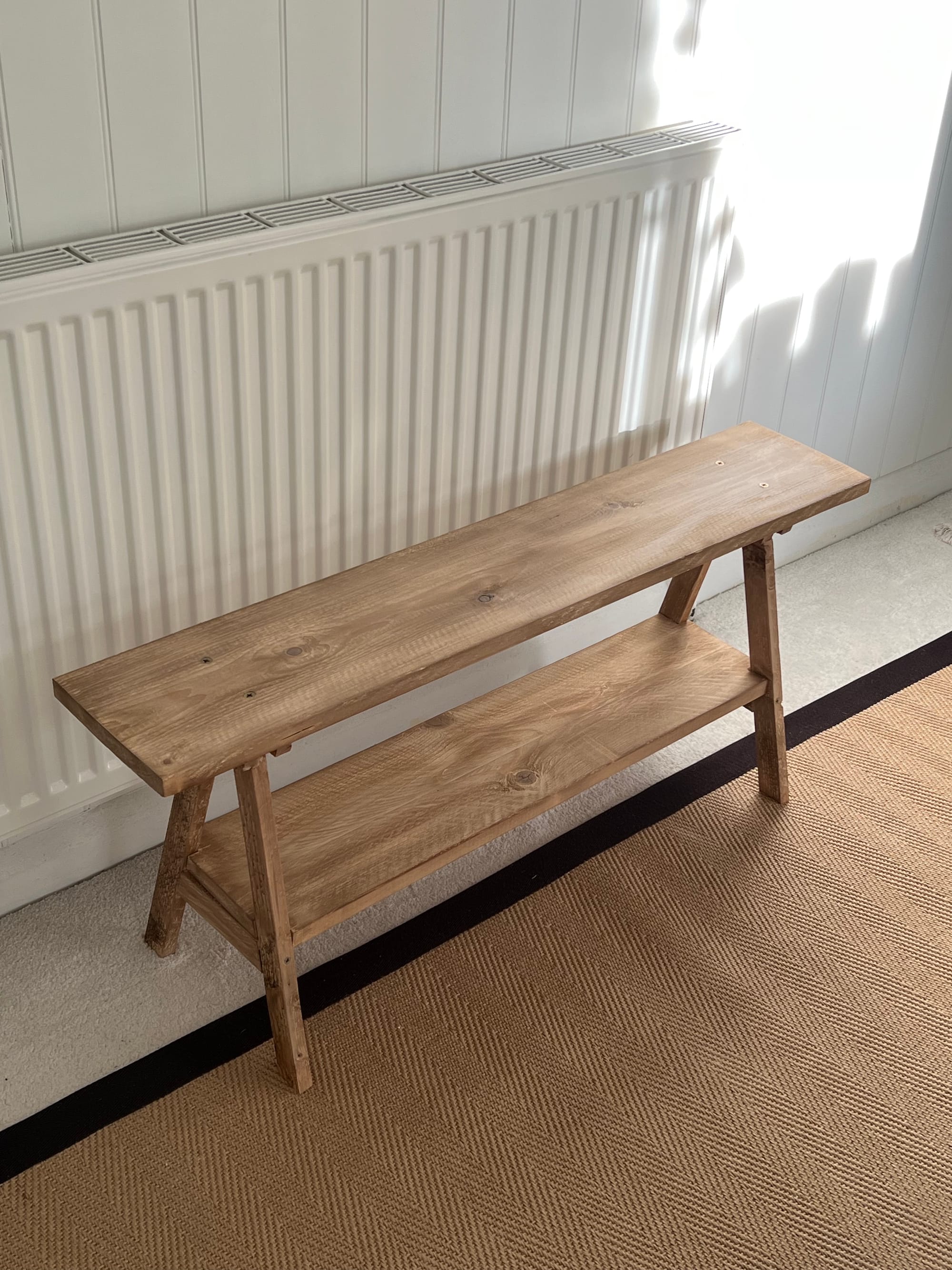 How to DIY a Rustic Lime Wash Bench